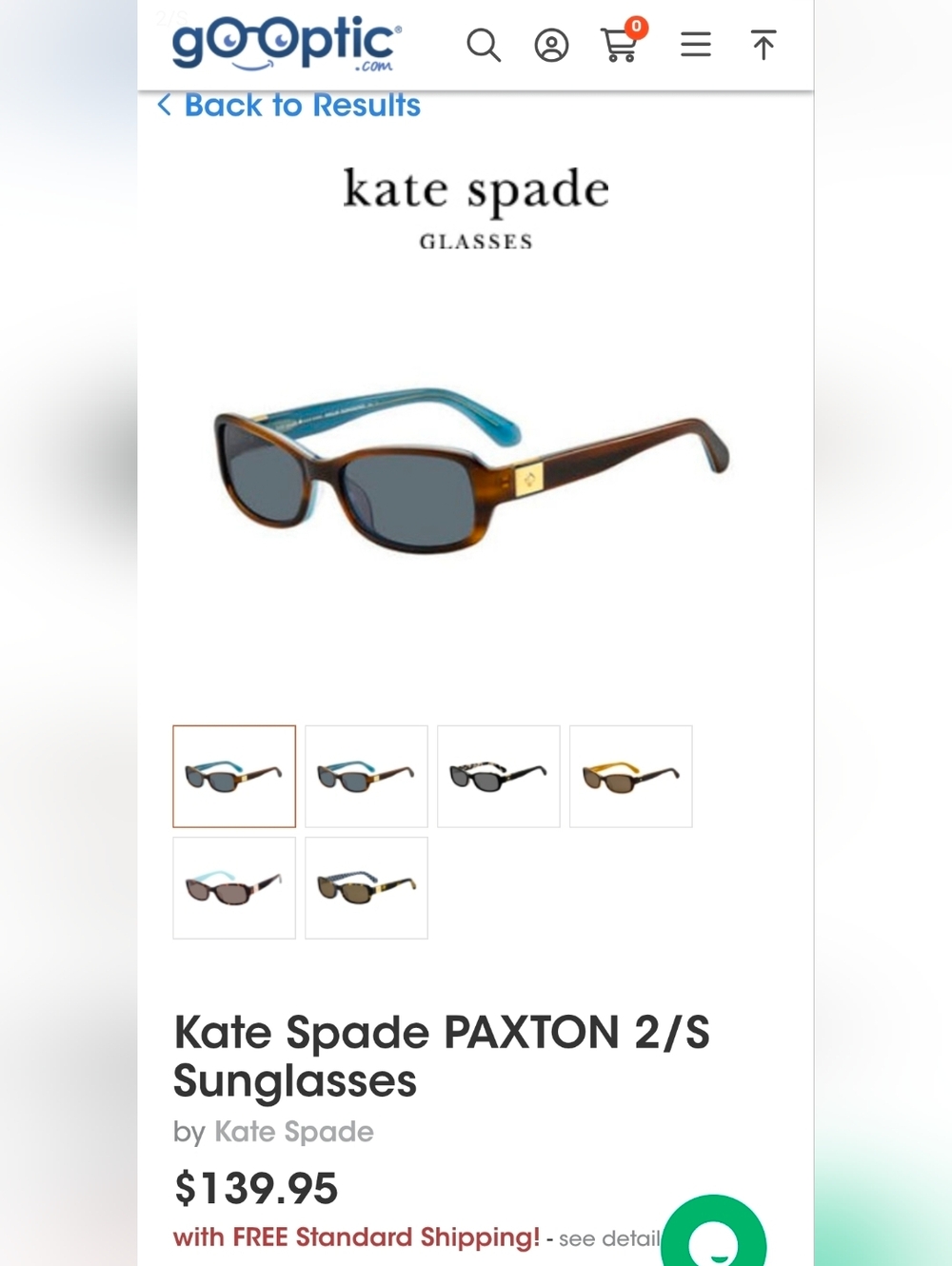 Kate Spade PAXTON 2S New York Frame Only Sunglasses - Picture 10 of 10
